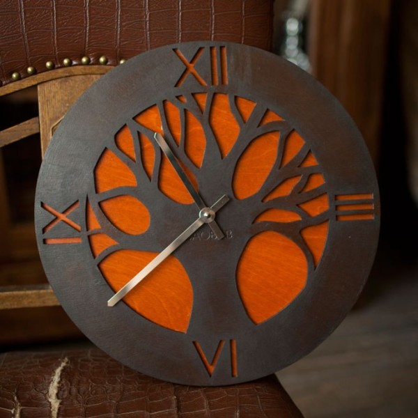 BAOBAB: настенные часы из дерева African Tree