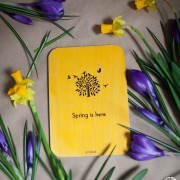 BAOBAB: авторская открытка из дерева весна