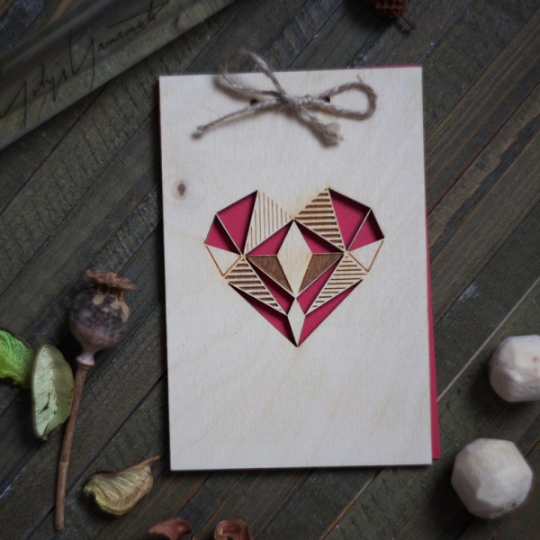 BAOBAB: author card wooden heart