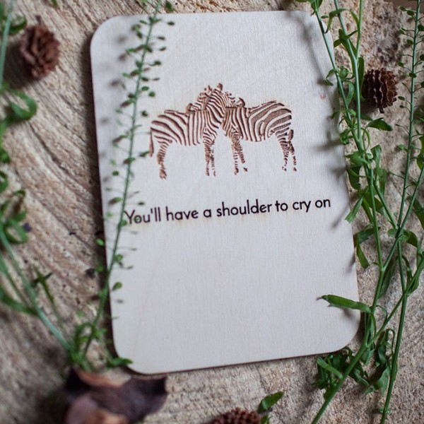 BAOBAB: авторская открытка из дерева зебры