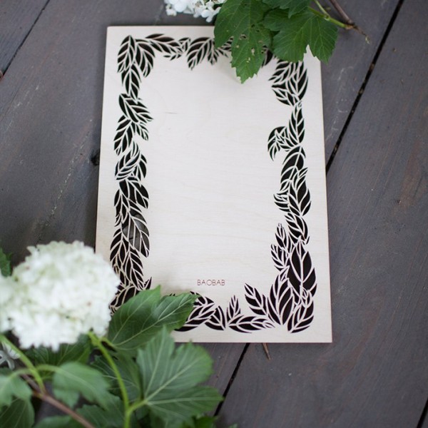 BAOBAB: свадебная открытка из дерева