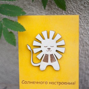 BAOBAB: деревянные открытки лев BAOBAB: деревянные открытки лев
