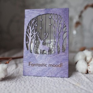 BAOBAB: wooden greeting cards Happy New Year