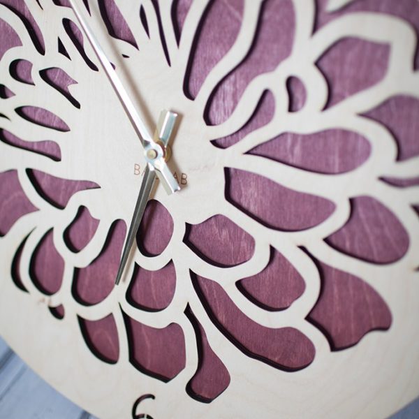 BAOBAB: настенные часы из дерева цветок