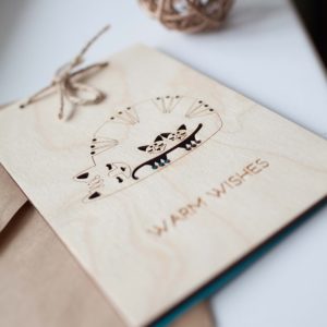 BAOBAB: деревянные открытки с теплыми пожеланиями