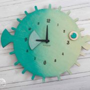 BAOBAB: настенные часы из дерева рыба шар